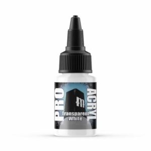 Sleek PRO ACRYL transparent white acrylic paint for precise, quality artistry in various projects.