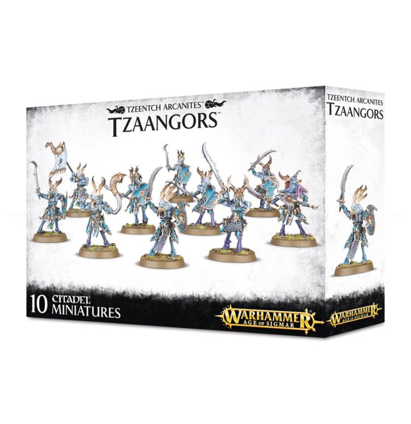 Dynamic Tzaangor miniatures ready for battle from Warhammer’s Zeench Arcanites faction.