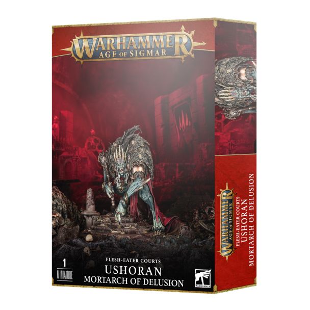 Ushoran: Mortarch of Delusion model kit from Warhammer Age of Sigmar, showcasing dark, gothic themes.