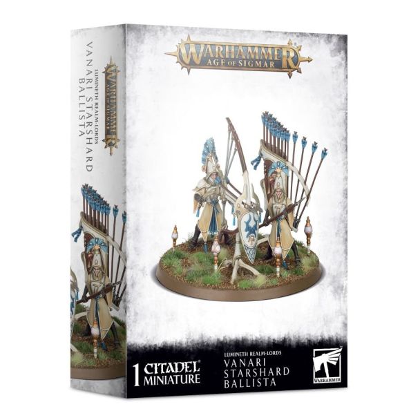 Vanari Starshard Ballista model box art featuring fantasy design in vibrant colors for collectors.
