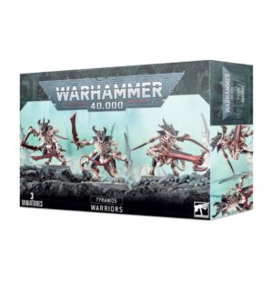 Tyranid Warriors Miniatures Set for Warhammer 40,000, featuring three fearsome models in dynamic poses.