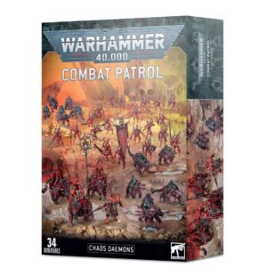 Explore Warhammer 40,000: Combat Patrol with Chaos Daemons—34 daemonic miniatures for epic battles.