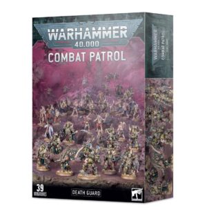 Explore the Warhammer 40,000 Combat Patrol: Death Guard set featuring 39 detailed miniatures.