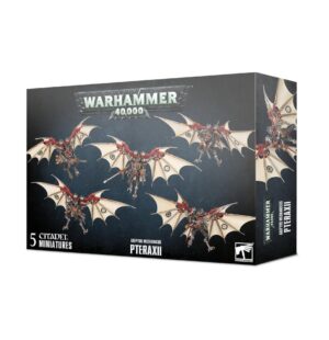 Warhammer 40,000 Cytax Pteraxii Miniatures Set: five dynamic, intricately designed figures with bat-like wings.