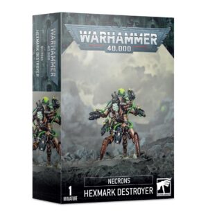 Hexmark Destroyer miniature from Warhammer 40,000, featuring intricate design and iconic Necron aesthetics.