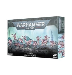 Dynamic Warhammer 40K Tyranid Hormagaunts model kit box art with 11 miniatures.