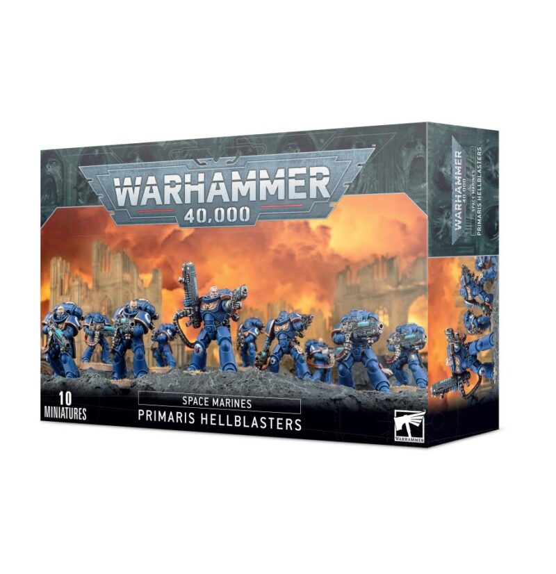 Warhammer 40,000 Primaris Hellblasters: Ten detailed miniatures for intense tabletop battles.