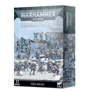 Space Wolves Combat Patrol set featuring 17 action-packed miniatures for Warhammer 40,000.