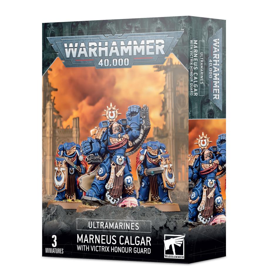 Ultramarines Box Set: Marneus Calgar and Victrix Honour Guard miniatures for Warhammer 40K.