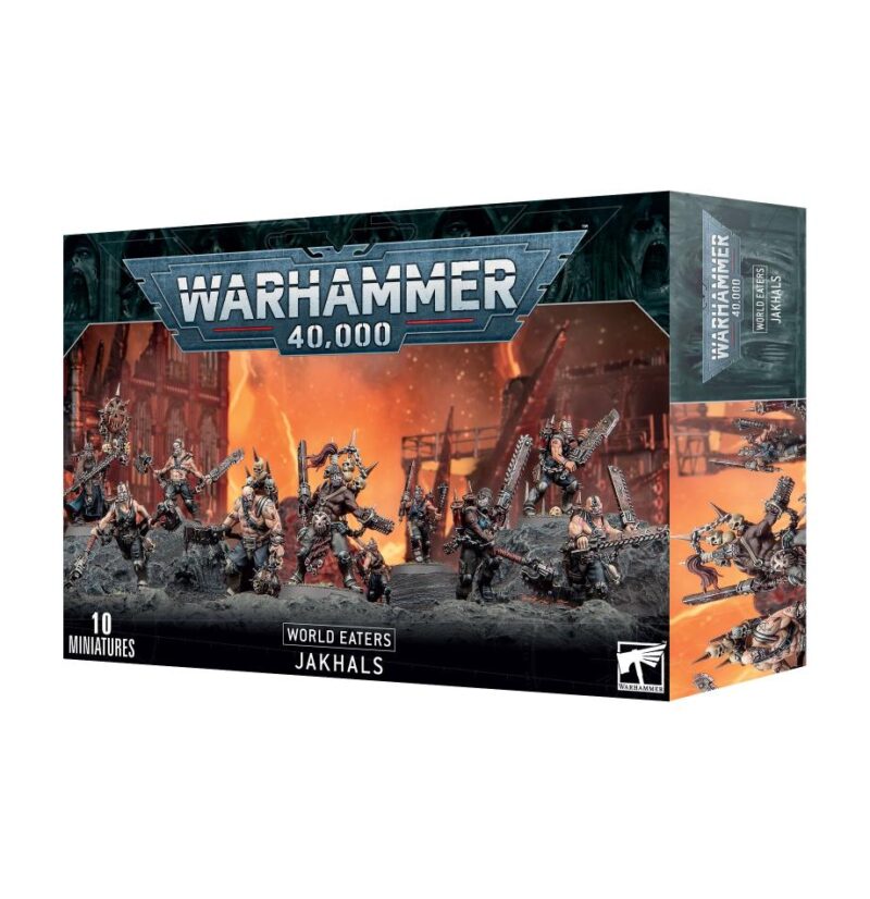 World Eaters Jakhal Set: Ten dynamic miniatures for Warhammer 40,000 gameplay and strategy.
