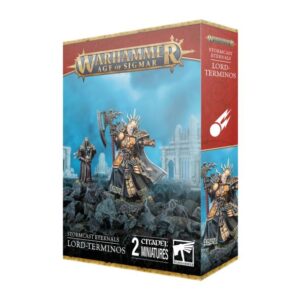 Warhammer Age of Sigmar Lord-Teminos set featuring dynamic Stormcast Eternals models for tabletop gaming.