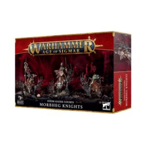 Morbheg Knights miniature set from Warhammer: Age of Sigmar, featuring dynamic Flesh-Eater Courts.