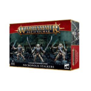 Warhammer Age of Sigmar Necropolis Stalkers set features detailed skeletal warriors in a fantasy setting.