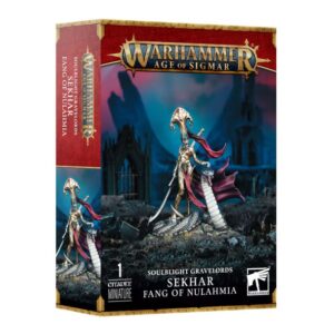 Box art of Sekhar, Soulblight Gravelords character from Warhammer: Age of Sigmar.