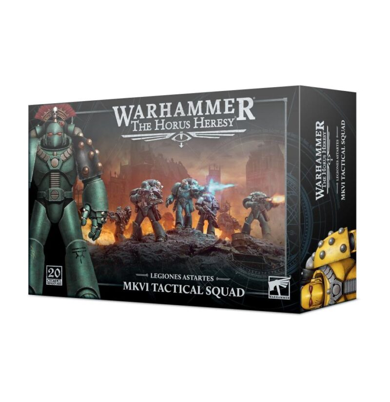 Warhammer Horus Heresy MKVI Tactical Squad: 20 detailed Space Marine miniatures for epic battles.