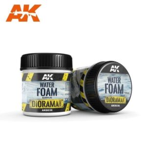 AK Interactive Water Foam jars for realistic diorama water effects in model making.