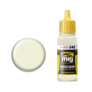 A.MIG 242 Creamy Yellow acrylic paint, perfect for airbrushing and brush techniques in artistry.