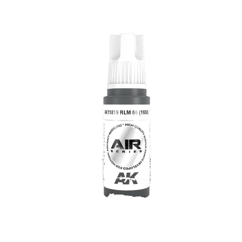AK Airbrush Acrylic Paint in RLM 66, perfect for WWII model enthusiasts and airbrush applications.