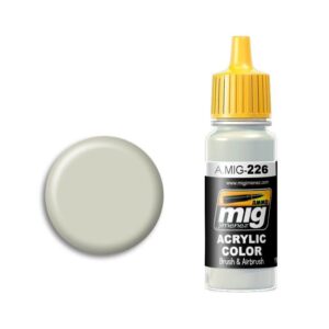 Acrylic paint A.MIG-226 in soft gray-green, ideal for modeling and crafting projects.