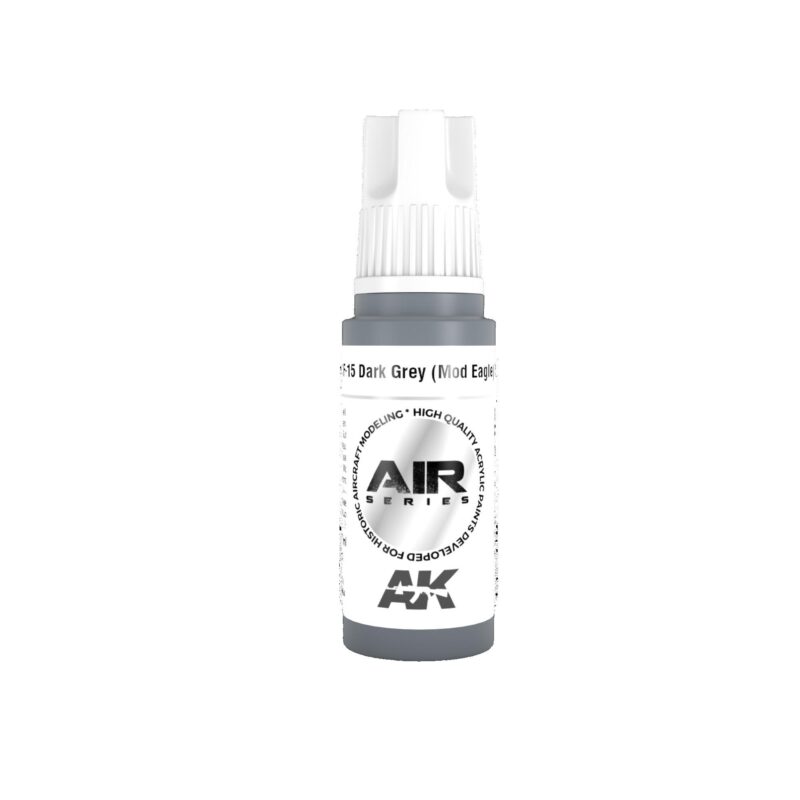 Sleek AIR Dark Grey Fluid Eggshell Paint for precise airbrush artistry and hobby projects.