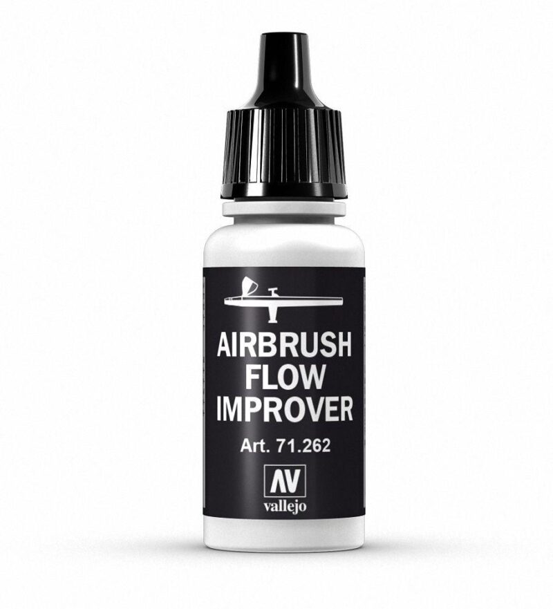 Vallejo Airbrush Flow Improver: enhances paint flow for smooth, precise airbrushing results.