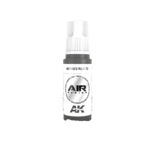 Sleek AK Interactive airbrush paint bottle with minimalist design and historical color code.