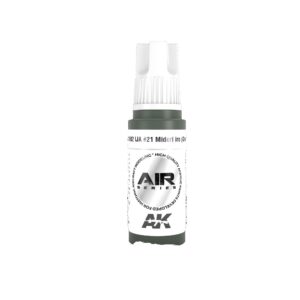 Premium medium olive green airbrush paint by AK for precision and quality application.