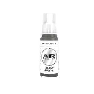 Sleek precision airbrush paint bottle designed for accurate application by artists and hobbyists.