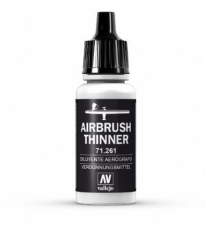 Vallejo Airbrush Thinner bottle for precise and professional painting applications.