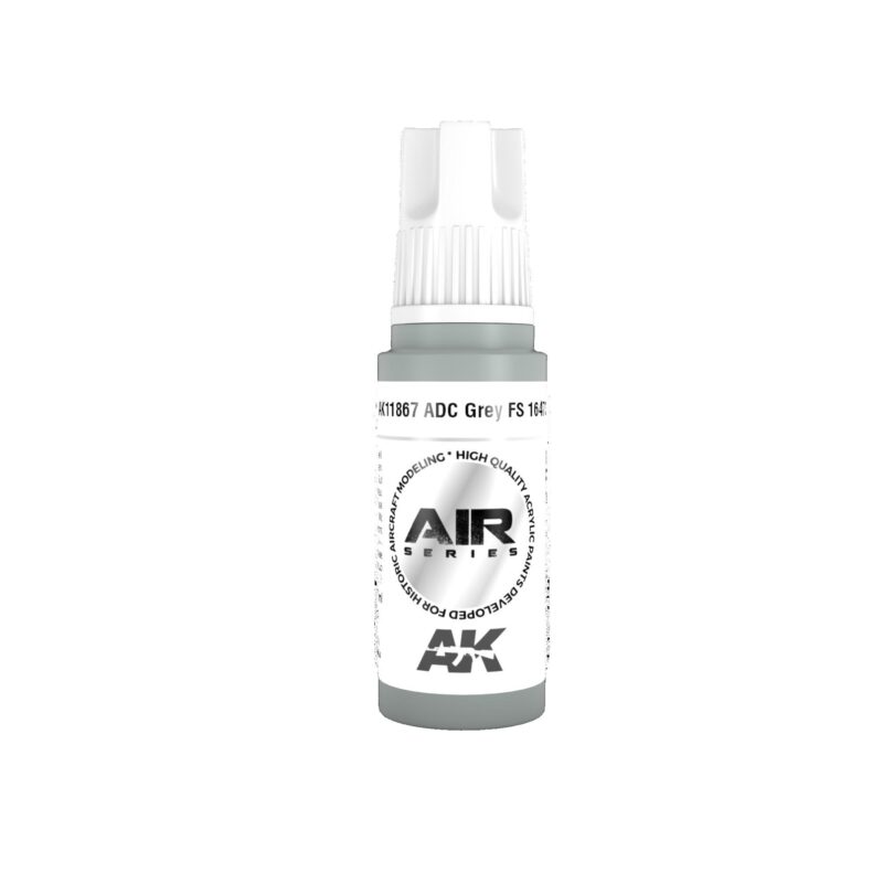 High-quality ADC Grey airbrush paint by AK for precise modeling and detailing applications.