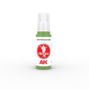 AK Interactive AC11410 Dark Green paint for detailed modeling and nature projects.