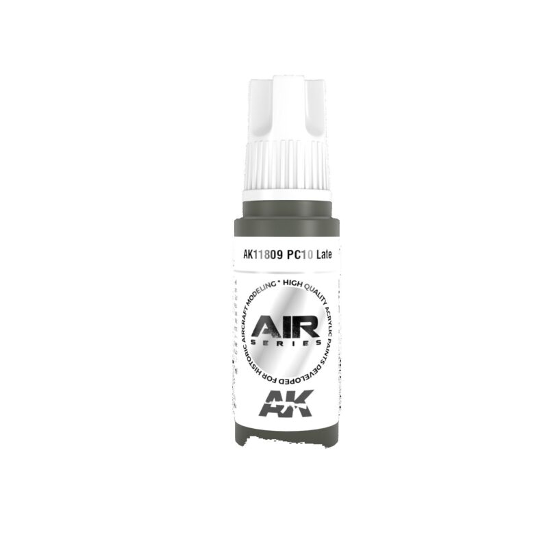 Sleek AK Interactive airbrush paint spray bottle, featuring bold branding and user-friendly nozzle cap.