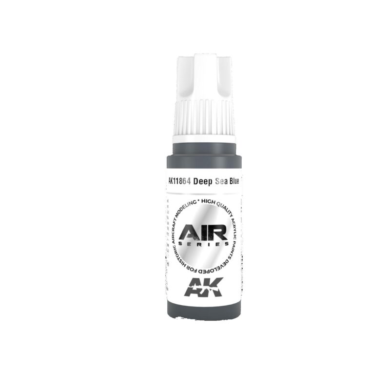 Deep Sea Blue airbrush paint by AK Interactive offers excellent coverage and precision application.