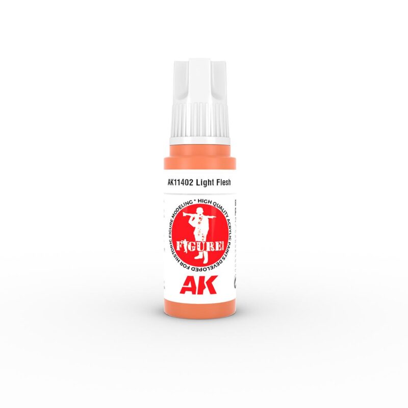 AK Interactive Light Orange Figure Paint for miniatures, ideal for skin tones and highlights.