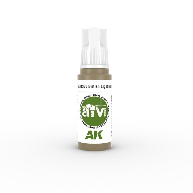 AK MTT-340 British Light Mud spray bottle for modeling and diorama enhancements.