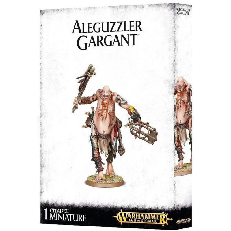 Aleguzzler Gargant miniature model, showcasing intricate details for Warhammer enthusiasts and collectors.