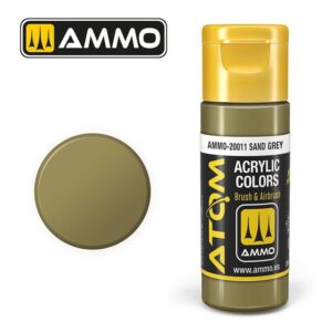 AMMO Sand Grey Acrylic Paint for realistic modeling and crafting projects.