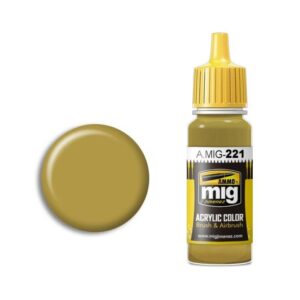 AMMO by MIG A.MIG-221 Earthy Green Acrylic Paint for modeling and artistic projects.