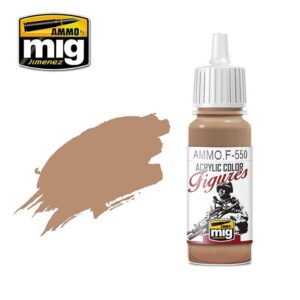 Beige acrylic paint by Ammo for detailing miniature figures and models.