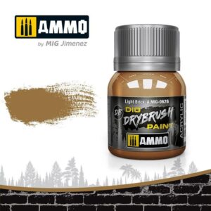 AMMO Light Brick Drybrush Paint (A.MIG-0626) – Ideal for model building and creative projects.