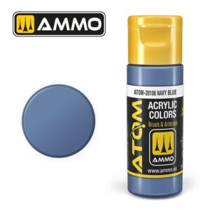 AMMO Navy Blue Acrylic Paint - Ideal for Artists and Modelers, versatile for various applications.
