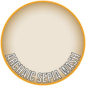Vintage circular design with sepia tones and bold typography for artistic projects.