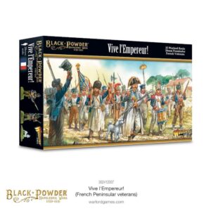French soldiers march proudly in colorful uniforms in the Vive lEmpereur! expansion for Black Powder.