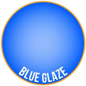 Elegant blue gradient design with orange border and BLUE GLAZE text for modern aesthetics.