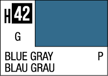 Blue Gray color swatch H-42 with bilingual labeling for design and art applications.