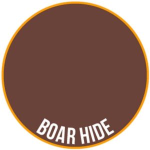 Boar Hide: A circular design featuring earthy tones and bold typography for rustic elegance.