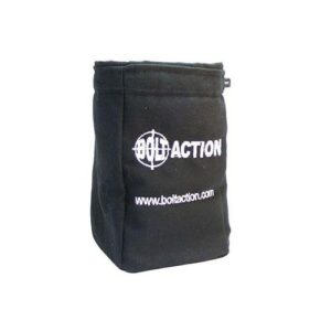 Durable black Bolt Action bag for secure storage of gaming and outdoor essentials.
