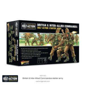 British Commandos Starter Set for Bolt Action: dynamic WWII soldiers and strategic tabletop gameplay.