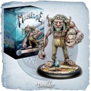 Boulder the Mighty Troll from Moonstone, with a whimsical companion and enchanting underwater backdrop.