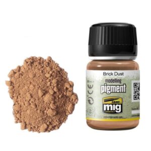 Realistic Brick Dust pigment for detailed model painting by AMMO by Mig.